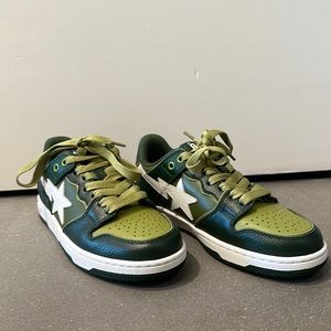 A Bathing Ape Bape Sta Sk8 Green Kid’s